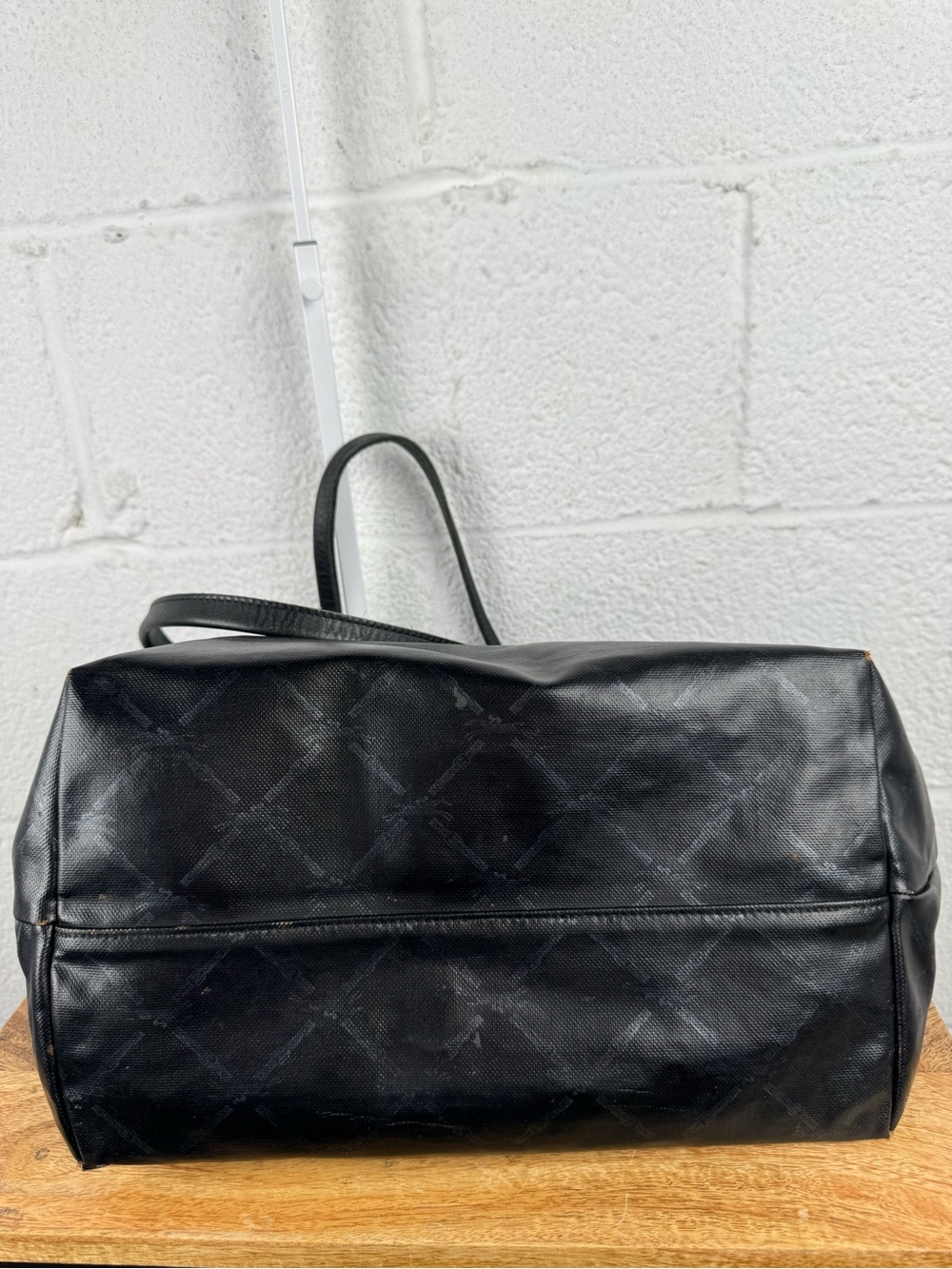Longchamp Le Pliage Black Metallic Equestrian Logo Tote Bag Made in France - Picture 9 of 16